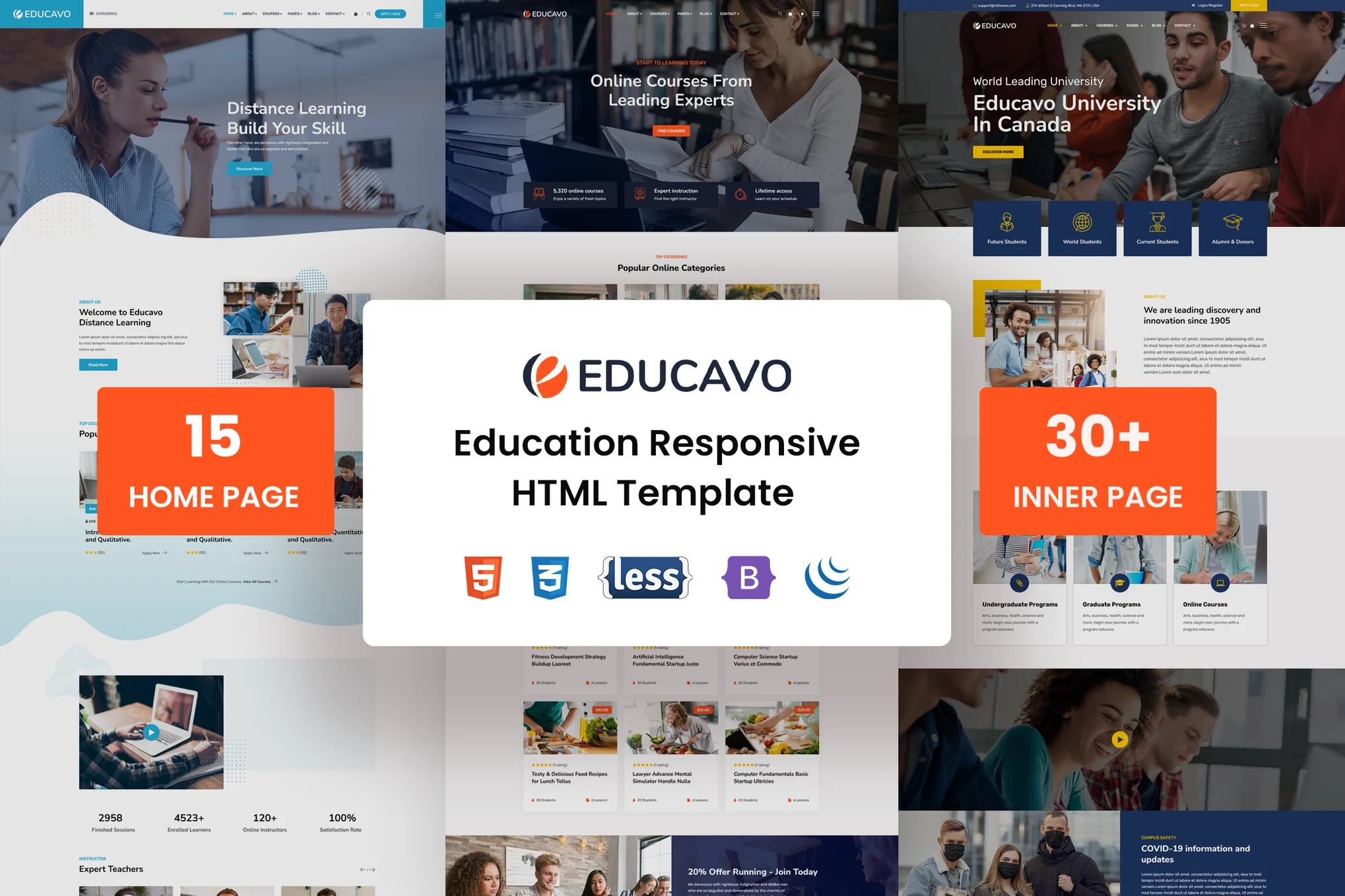 Giao diện website Educavo Education Html Template