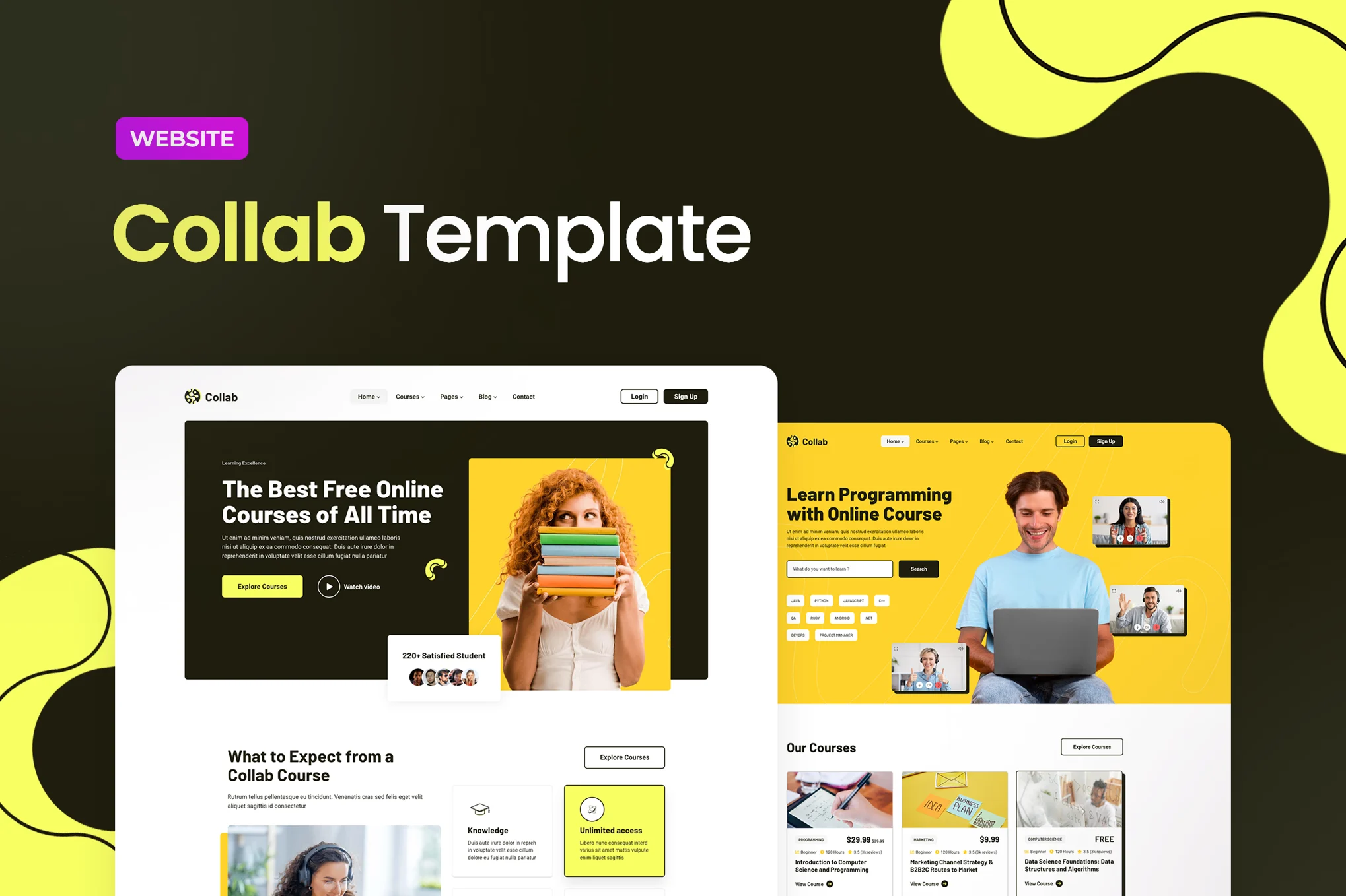 Giao diện Online Learning Website Template