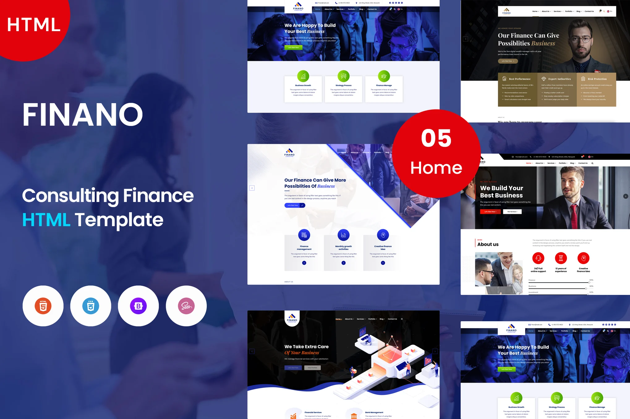 Giao diện Finano Consulting Finance Template