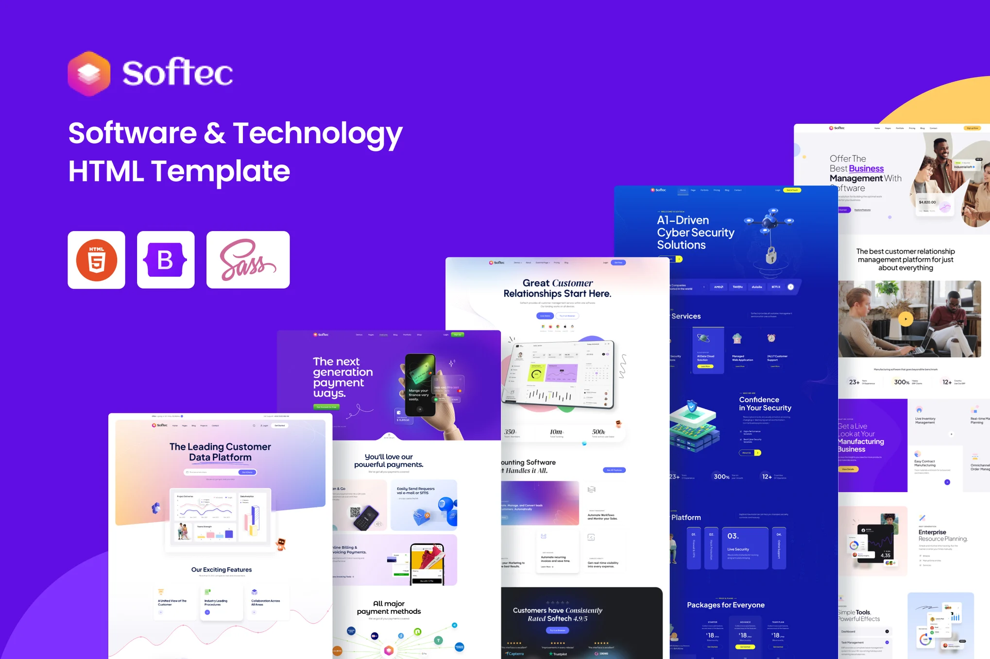 Giao diện Softec Software Technology Html Template