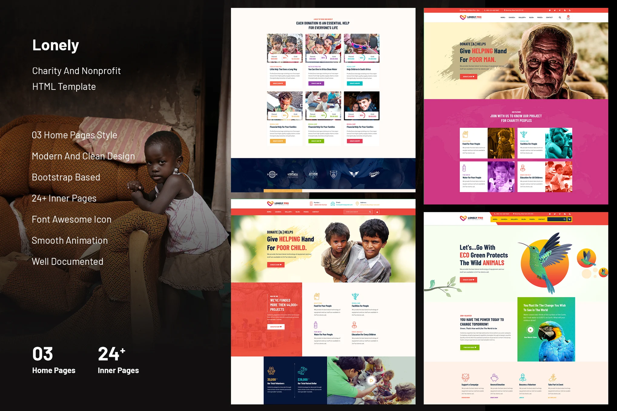 Giao diện Charity Nonprofit Html Template