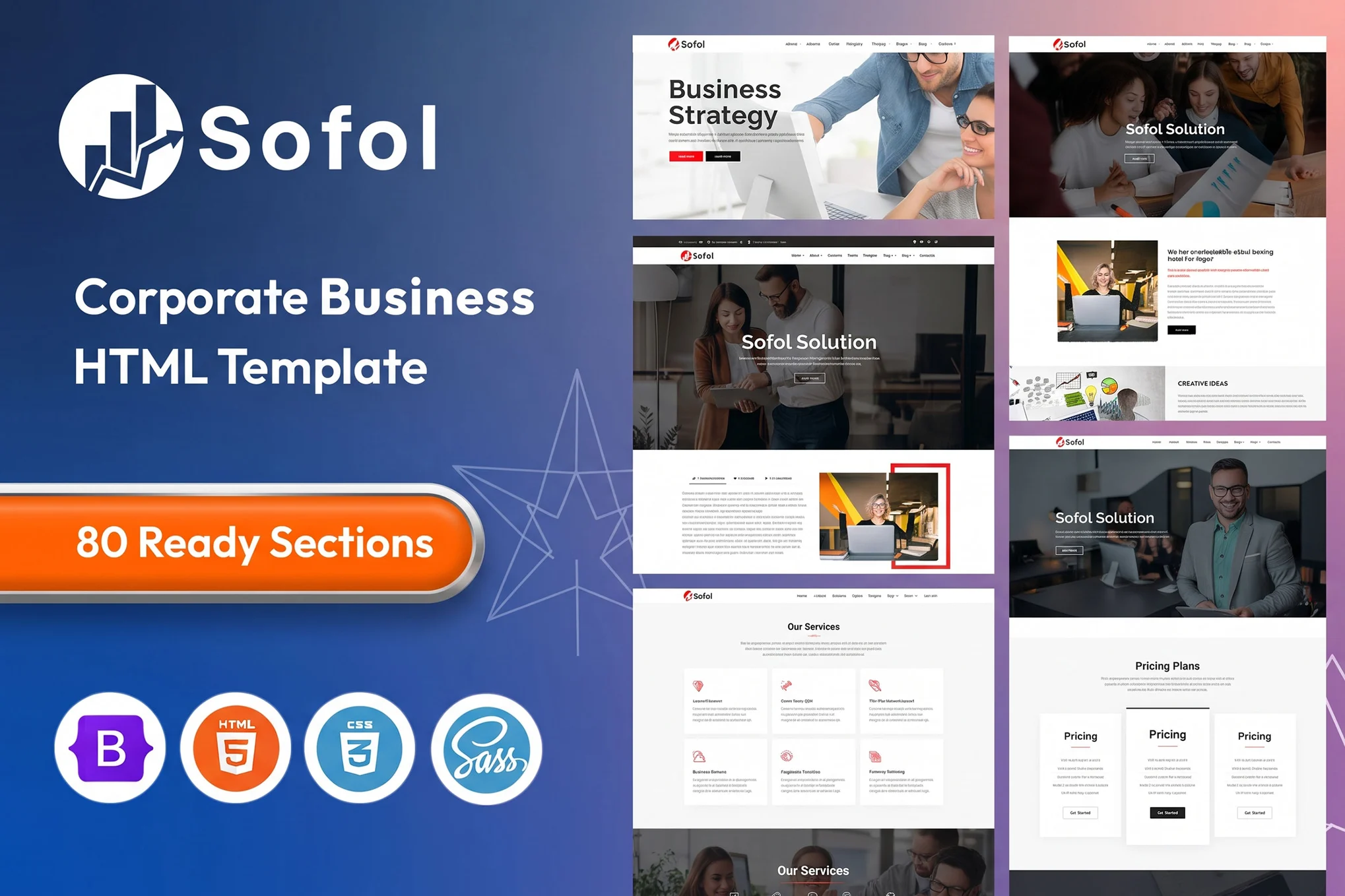 Giao diện Sofol Corporate Business Html Template