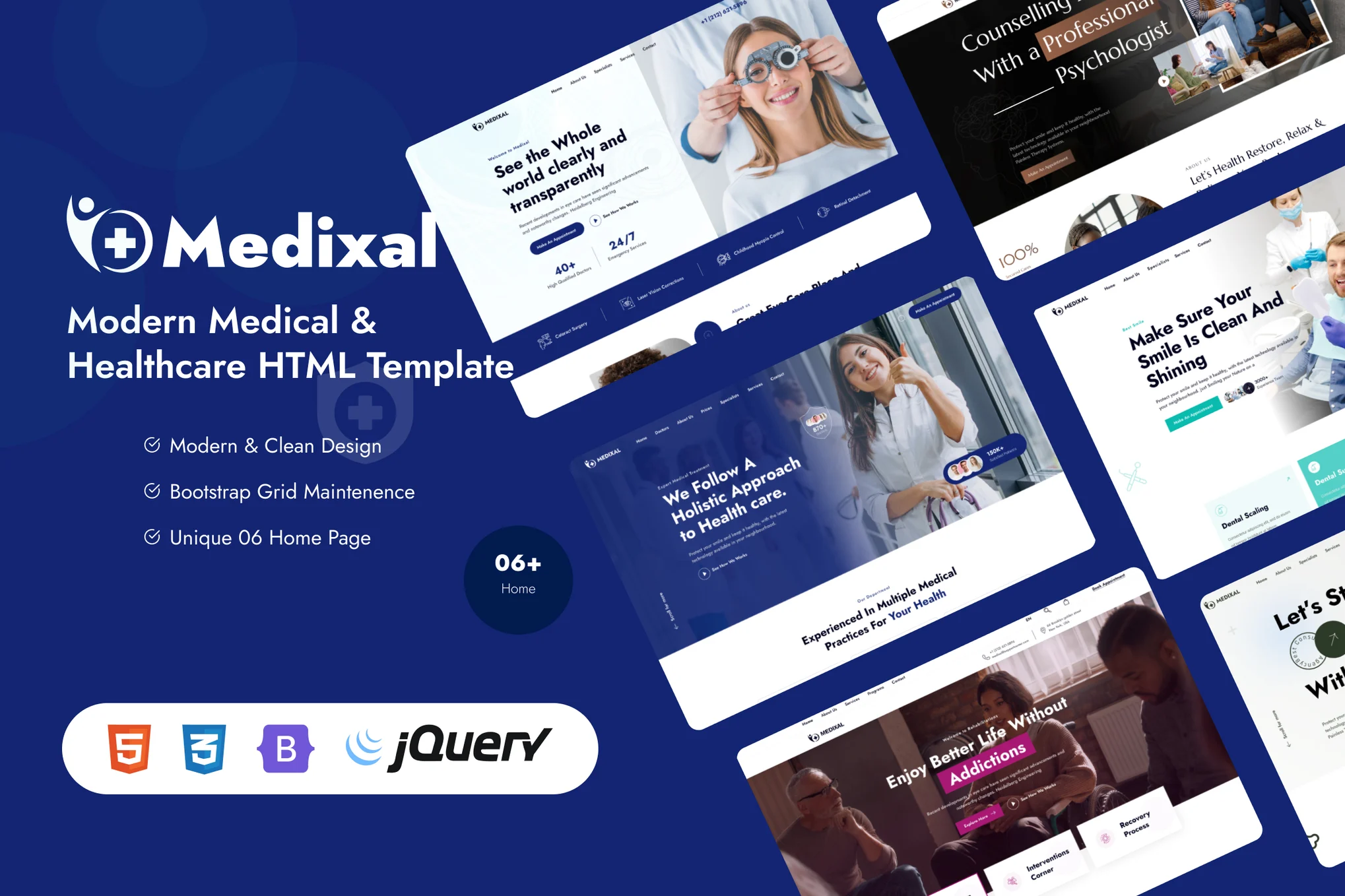 Giao diện Medixal Modern Medical Healthcare Html Templat