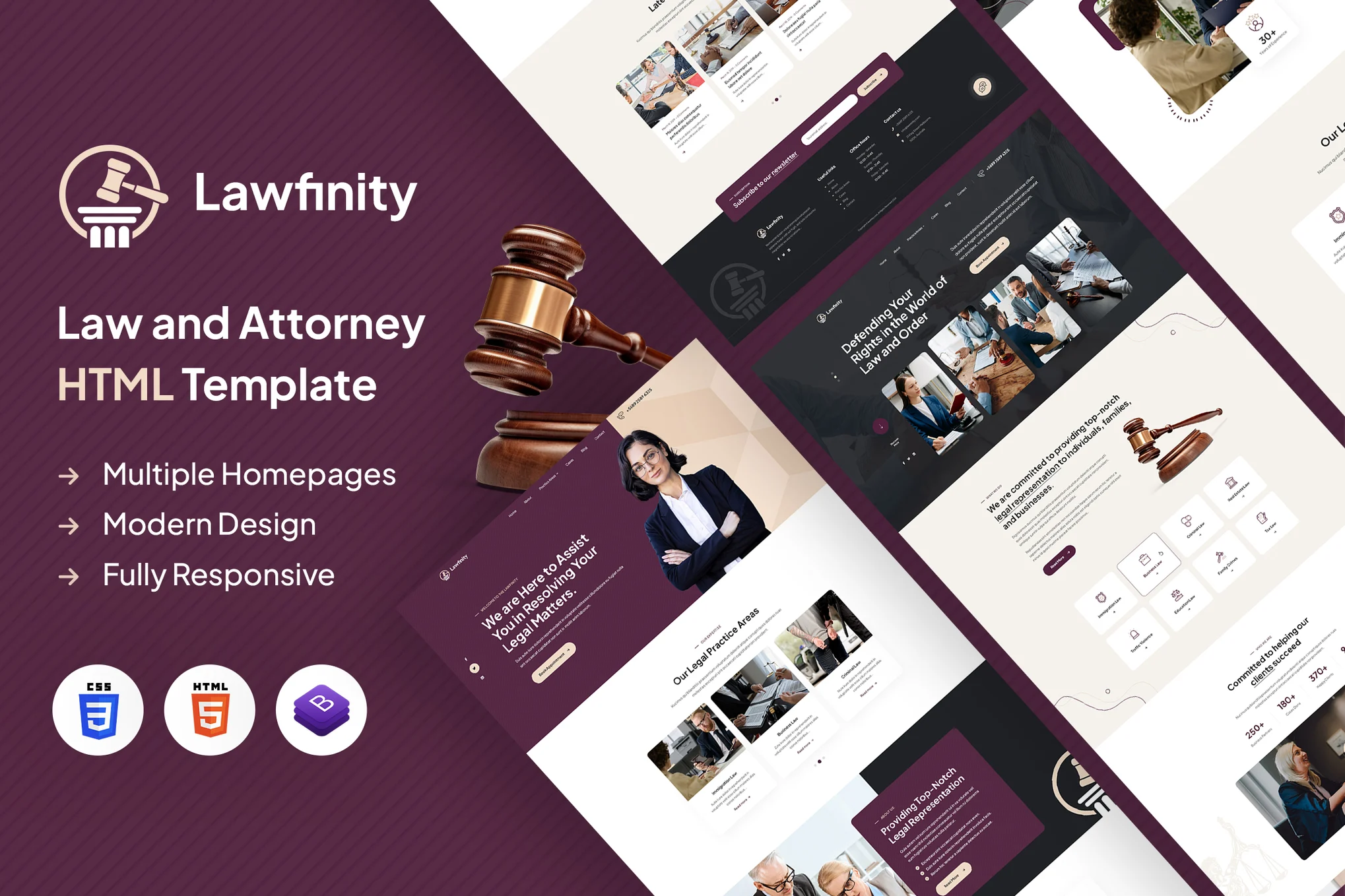 Giao diện Lawfinity Law And Attorney Html Template